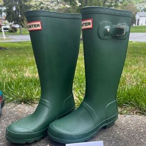 Hunter Green Rain Boots